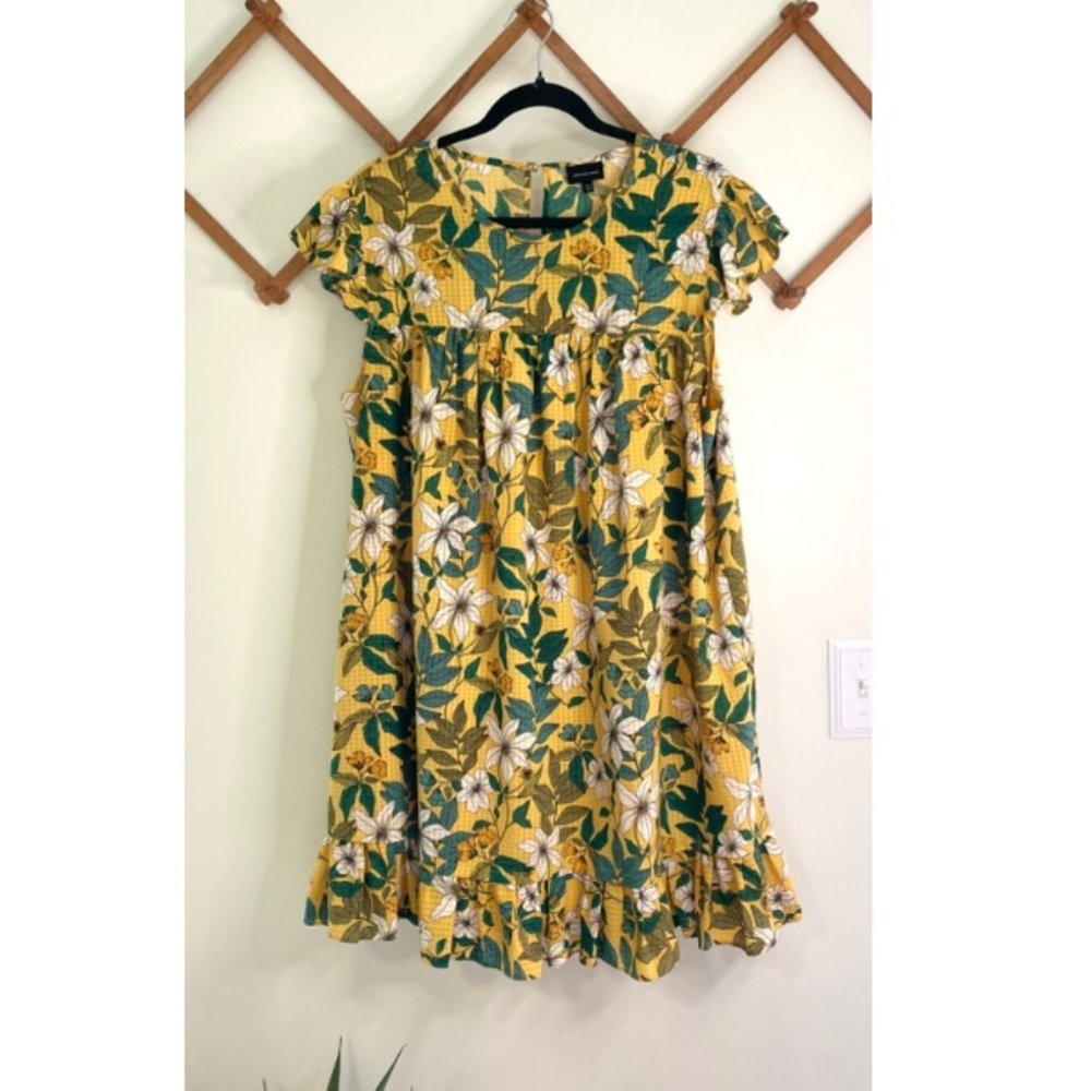 Who What Wear Yellow Floral Yellow Dress